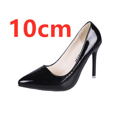 Mujer Tacones Altos Women Classic Office Heels Lady Fashion Sweet Purple Pu Leather High Heel Pumps Female Casual Shoes E5495