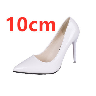 Mujer Tacones Altos Women Classic Office Heels Lady Fashion Sweet Purple Pu Leather High Heel Pumps Female Casual Shoes E5495