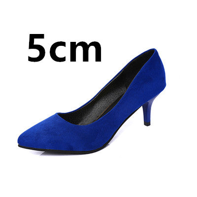 Mujer Tacones Altos Women Classic Office Heels Lady Fashion Sweet Purple Pu Leather High Heel Pumps Female Casual Shoes E5495