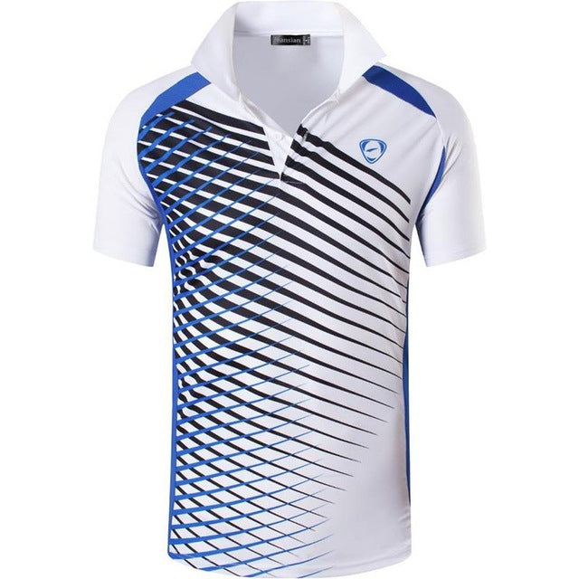 jeansian Men's Sport Tee Polo Shirts Poloshirts Casual Wear Golf Tennis Badminton Dry Fit Short Sleeve LSL224