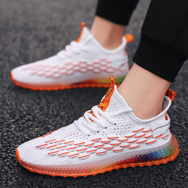 Men Casual Fashion Shoes 4D Print Mens Running Sport Sneakers  Mesh Breathable Shoe Outdoor Tenis Footwear Zapatillas Hombre