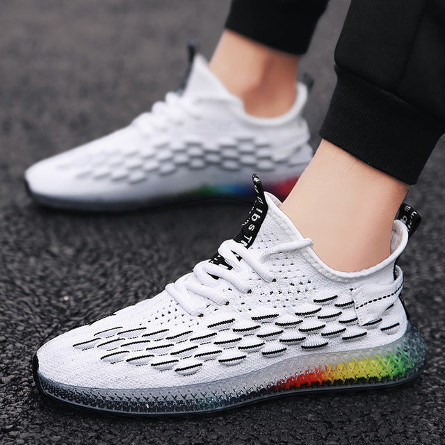 Men Casual Fashion Shoes 4D Print Mens Running Sport Sneakers  Mesh Breathable Shoe Outdoor Tenis Footwear Zapatillas Hombre