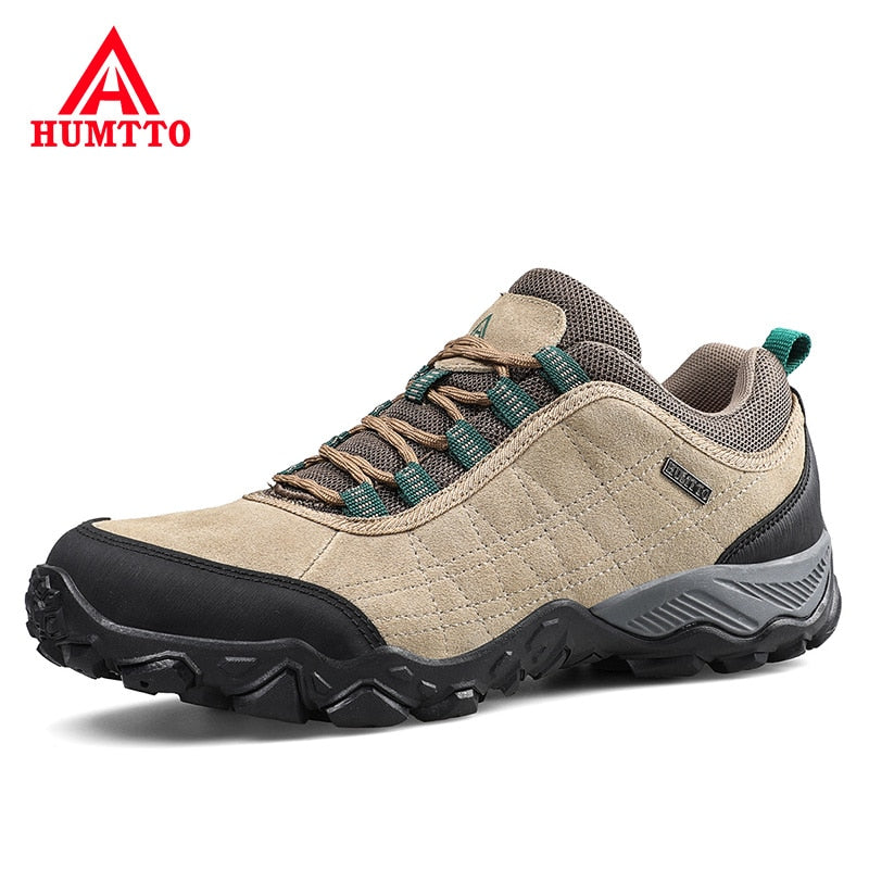 New Arrival Leather Hiking Shoes Wear-resistant  Outdoor Sport Men Shoes Lace-Up Mens Climbing Trekking Hunting Sneakers