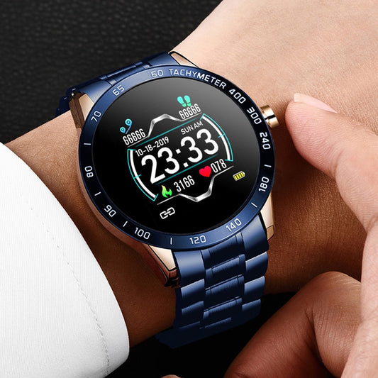 LIGE New Smart Watch Men Heart Rate Blood Pressure Monitoring Information Reminds Sport Waterproof Smartwatch For Android IOS
