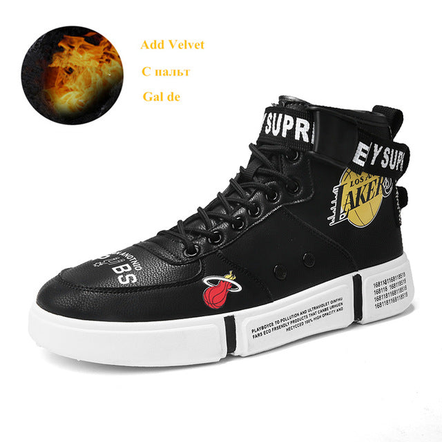 Hot Sale Superstar Fashion Printed High top Sneakers Men Skateboard Shoes Autumn Outdoor Warm Sport Shoes Men deportivas hombre
