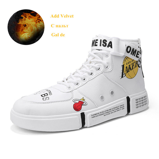 Hot Sale Superstar Fashion Printed High top Sneakers Men Skateboard Shoes Autumn Outdoor Warm Sport Shoes Men deportivas hombre