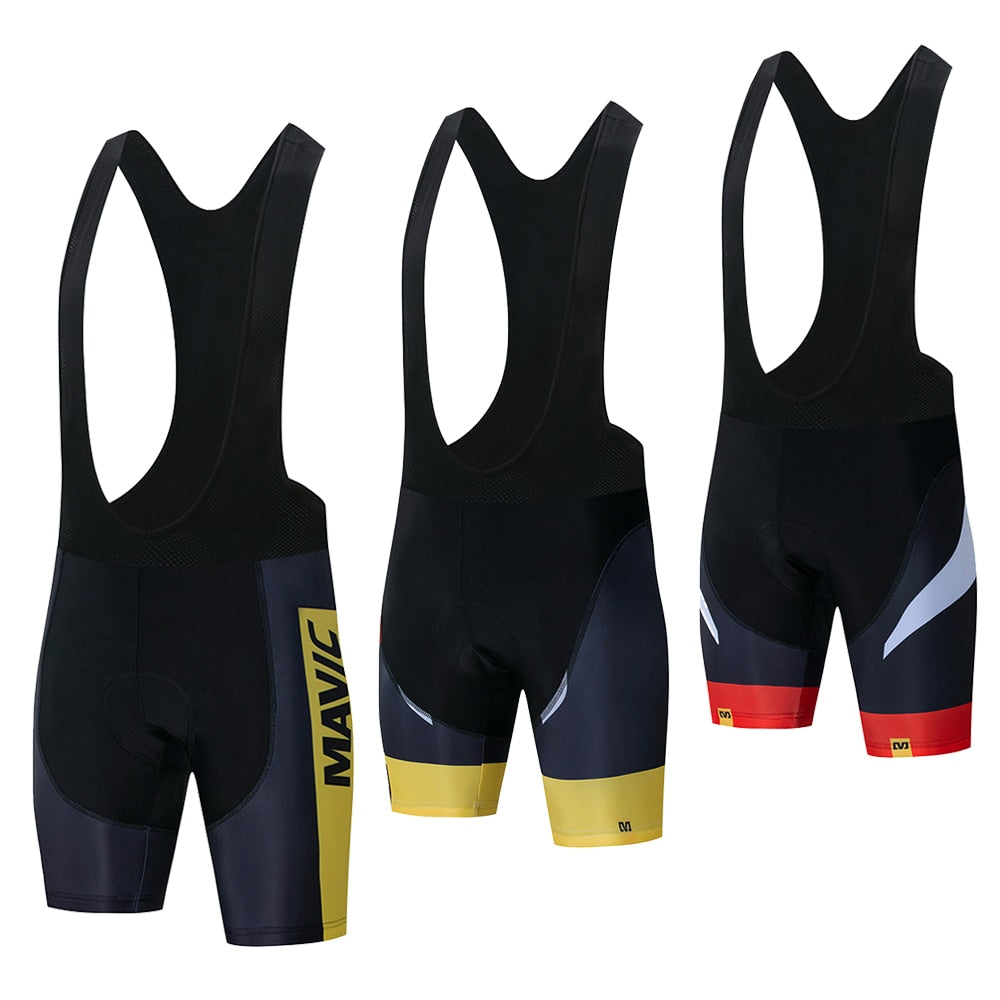 Mavic Pro Team 2019 New Cycling 9D GEL Pad Bib Shorts MTB Quick Dry Breathable Padded Sport Bike Wear Bicycle Lycra