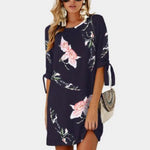 Gentillove Summer Dress Women Boho Style Floral Print Chiffon Dress Tunic Beach Sundress Maxi Party Dress Plus Size 5XL Vestidos