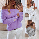 2020  Sexy Off Shoulder Tops and Shirt Sexy Off Shoulder Long Sleeve Solid Color Women Blouse Fall Clothing