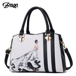 ZMQN Women Handbag Famous Brand Luxury Bags For Women 2020 Designer Handbag Ladies Hand Bags Leather Crossbody Bag Printing A713