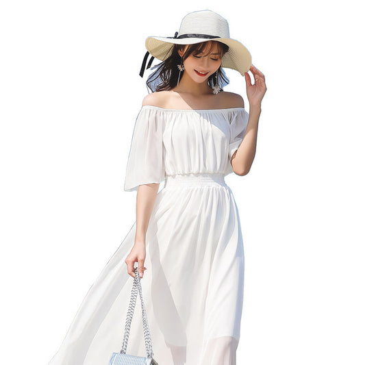 2020 New Chinese style women dresses fresh white color