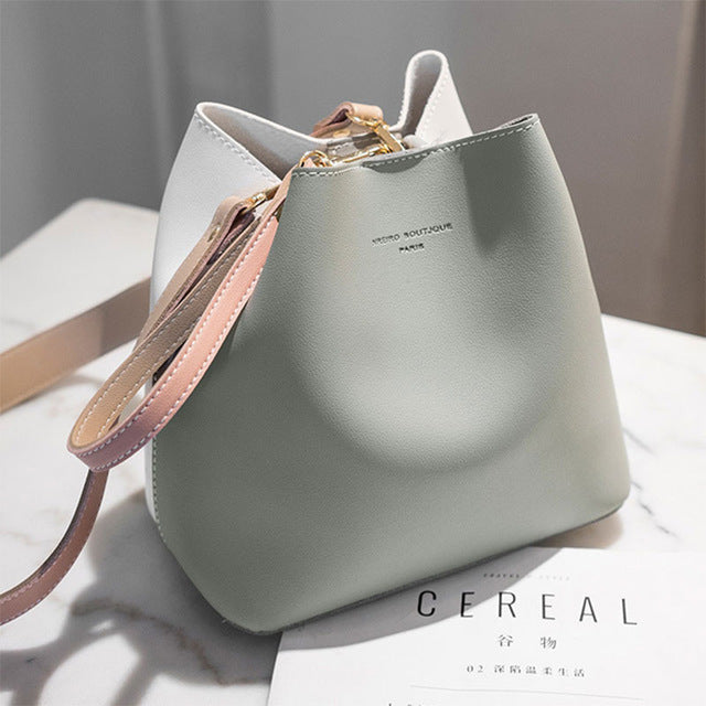 Tonny Kizz panelled bags for women shoulder handbag leather female crossbody bags large capacity ladies hand bags yellow color