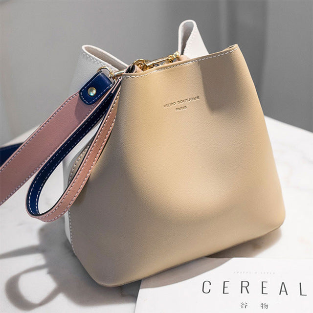 Tonny Kizz panelled bags for women shoulder handbag leather female crossbody bags large capacity ladies hand bags yellow color