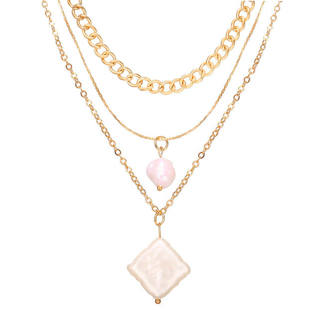 Vintage Gold Portrait Coin Pearl Pendant Necklaces For Women Bohemia Fashion Multi-layer Pearl Long Necklace 2020 Jewelry
