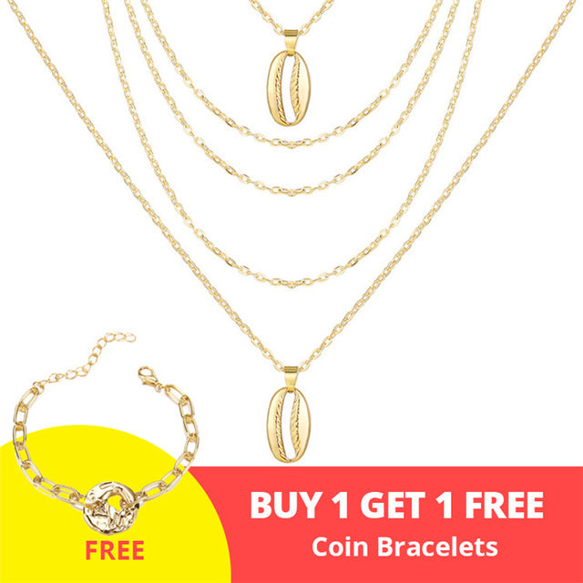 Vintage Gold Portrait Coin Pearl Pendant Necklaces For Women Bohemia Fashion Multi-layer Pearl Long Necklace 2020 Jewelry