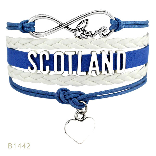 Country Puerto Rico Boricua Germany Scotland Australia England Mexico Colombia United States America Bracelets for Women