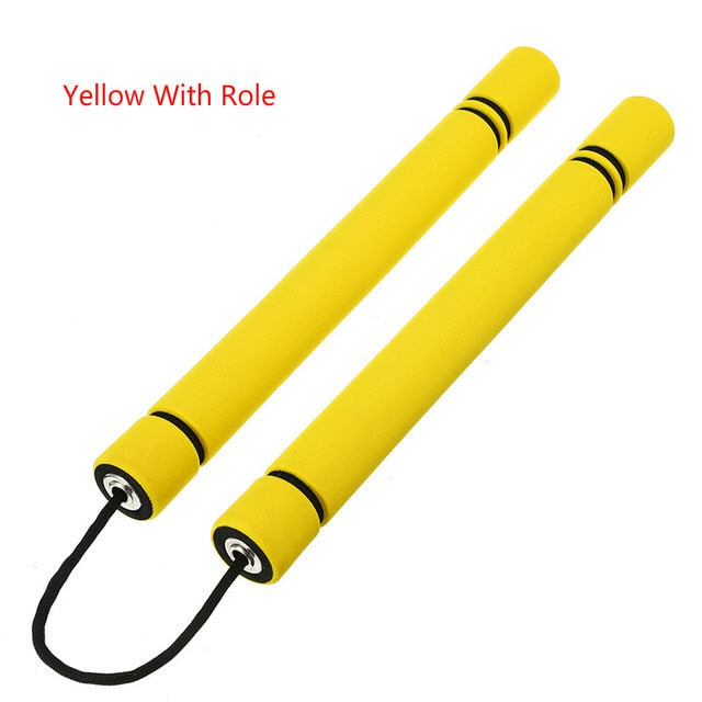 for Beginners Black yellow Durable nunchakus Martial Arts Nunchakus Weapon Foam Metal Chain Safe Sponge Nunchucks