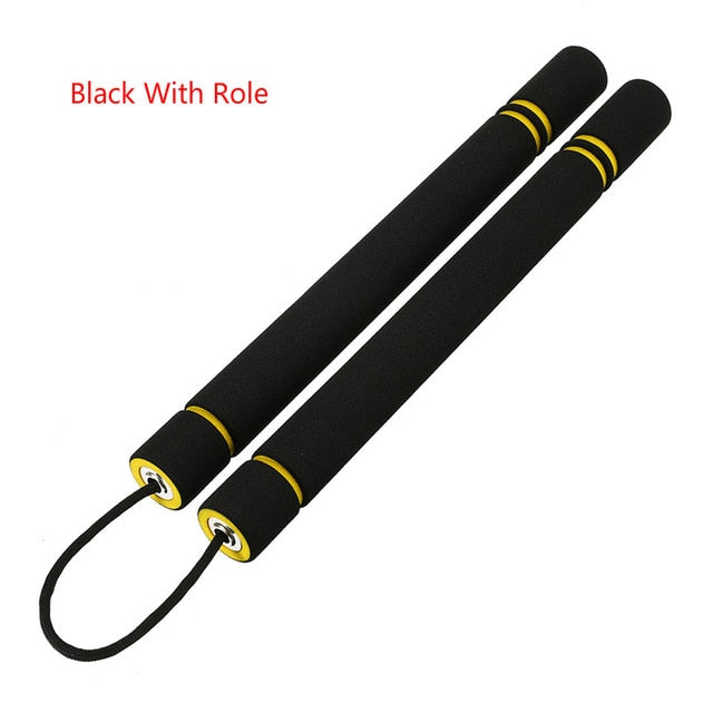 for Beginners Black yellow Durable nunchakus Martial Arts Nunchakus Weapon Foam Metal Chain Safe Sponge Nunchucks