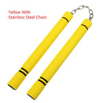 for Beginners Black yellow Durable nunchakus Martial Arts Nunchakus Weapon Foam Metal Chain Safe Sponge Nunchucks