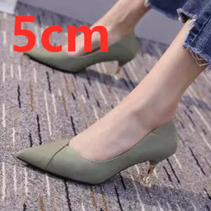 Cresfimix Women Fashion Sweet High Quality Slip on High Heels Ladies Casual Green Summer High Heel Shoes & Pumps Zapatos B9114