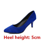 Cresfimix talon femme ladies casual office comfortable high heel shoes women fashion sweet blue heels classic sexy autumn pumps