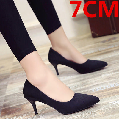 Cresfimix talon femme ladies casual office comfortable high heel shoes women fashion sweet blue heels classic sexy autumn pumps