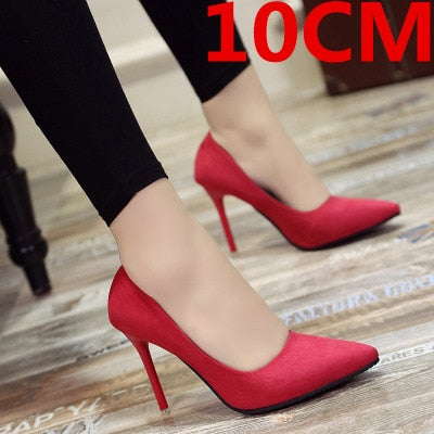 Cresfimix talon femme ladies casual office comfortable high heel shoes women fashion sweet blue heels classic sexy autumn pumps