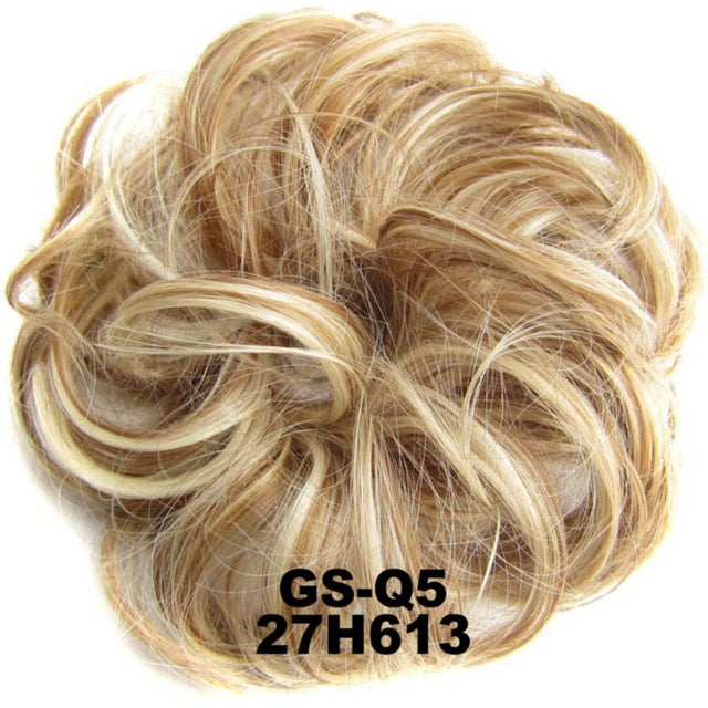 Women Ladies High Temperature Filament Elastic Wave Curly Synthetic Hairpieces Wrap Hair Accessories For Women Girls