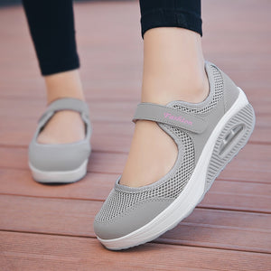 STS 2019 Summer Fashion Women Flat Platform Shoes Woman Breathable Mesh Casual Shoes Moccasin Zapatos Mujer Ladies Boat Shoes