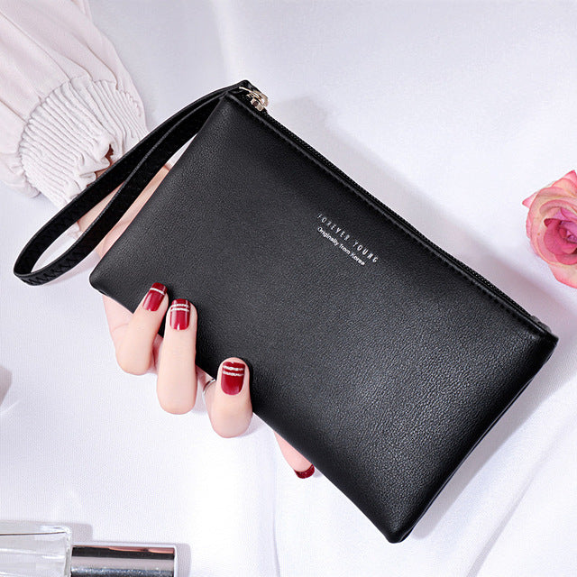 Women Wallet Long Fashion Zipper Clutch Hand Bag 2019 New Mobile Phone Bag Card Holder Coin Purse Thin Wallet