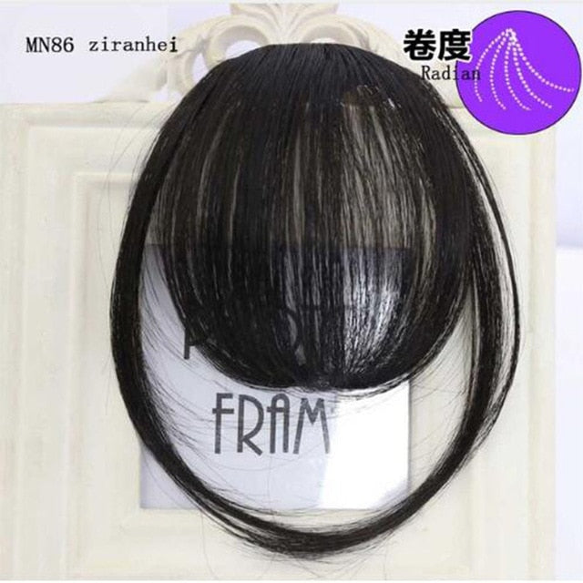LVHAN air bangs pure bangs hair extension synthetic wig natural black light brown dark brown black high temperature fiber