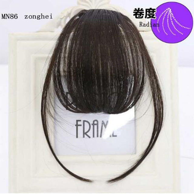 LVHAN air bangs pure bangs hair extension synthetic wig natural black light brown dark brown black high temperature fiber
