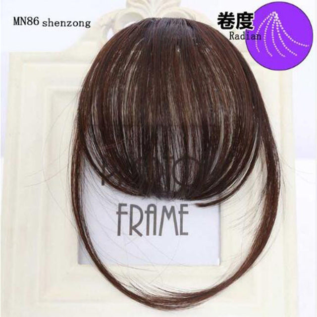LVHAN air bangs pure bangs hair extension synthetic wig natural black light brown dark brown black high temperature fiber