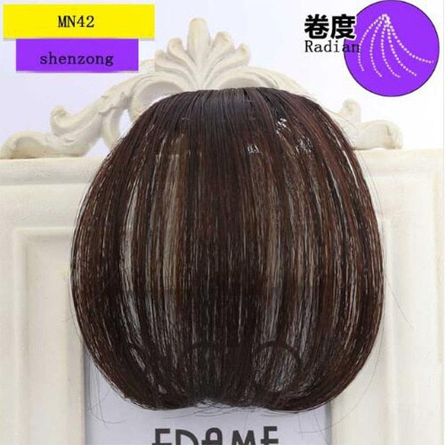 LVHAN air bangs pure bangs hair extension synthetic wig natural black light brown dark brown black high temperature fiber