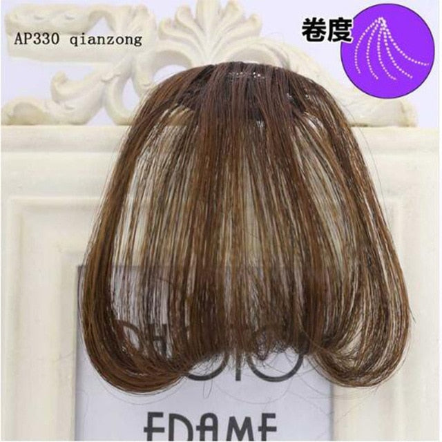 LVHAN air bangs pure bangs hair extension synthetic wig natural black light brown dark brown black high temperature fiber