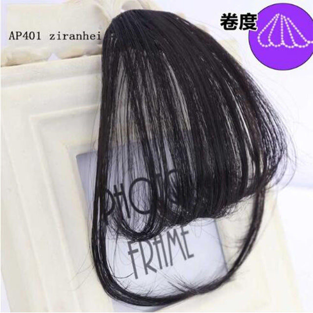 LVHAN air bangs pure bangs hair extension synthetic wig natural black light brown dark brown black high temperature fiber
