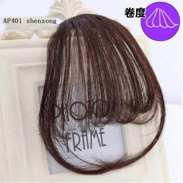 LVHAN air bangs pure bangs hair extension synthetic wig natural black light brown dark brown black high temperature fiber
