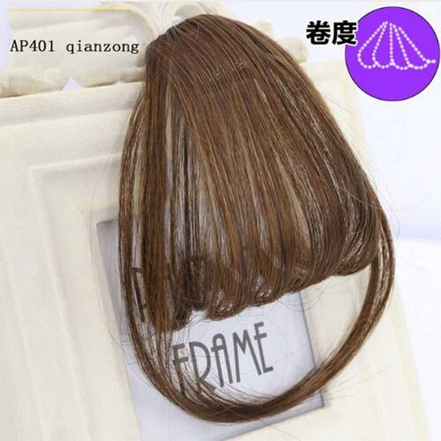 LVHAN air bangs pure bangs hair extension synthetic wig natural black light brown dark brown black high temperature fiber