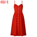 Summer Women Dress 2022 Vintage Sexy Bohemian Floral Tunic Beach Dress Sundress Pocket Red White Dress Striped Female