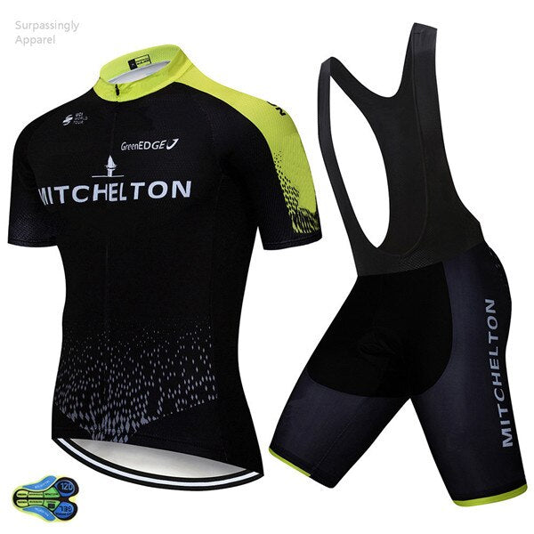 Pro Team Cycling Jersey MITCHELTON Summer Ropa Ciclismo Sport MTB Bike Maillot Bicycle Wear BIB Shorts 9D Gel Cycling Clothing