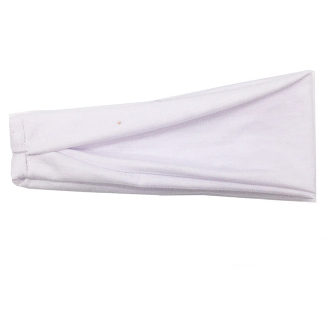 18 Colors Cotton Womens Men Sport Sweat Sweatband Headband Yoga Gym Training Stretch Head Band Hair Wear