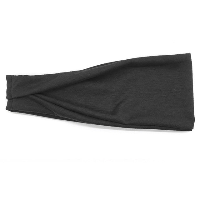 18 Colors Cotton Womens Men Sport Sweat Sweatband Headband Yoga Gym Training Stretch Head Band Hair Wear