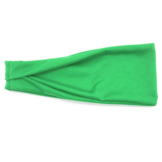18 Colors Cotton Womens Men Sport Sweat Sweatband Headband Yoga Gym Training Stretch Head Band Hair Wear