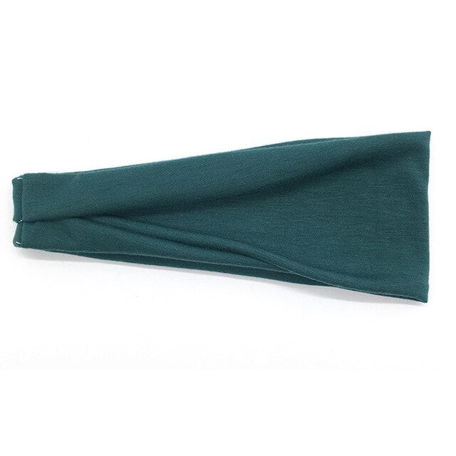 18 Colors Cotton Womens Men Sport Sweat Sweatband Headband Yoga Gym Training Stretch Head Band Hair Wear