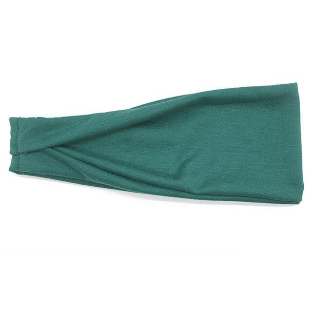 18 Colors Cotton Womens Men Sport Sweat Sweatband Headband Yoga Gym Training Stretch Head Band Hair Wear