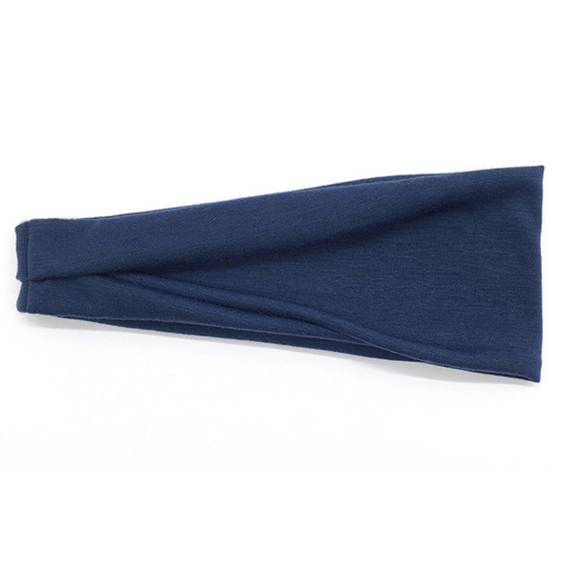 18 Colors Cotton Womens Men Sport Sweat Sweatband Headband Yoga Gym Training Stretch Head Band Hair Wear