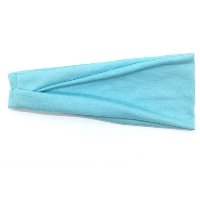 18 Colors Cotton Womens Men Sport Sweat Sweatband Headband Yoga Gym Training Stretch Head Band Hair Wear