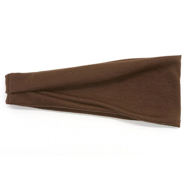 18 Colors Cotton Womens Men Sport Sweat Sweatband Headband Yoga Gym Training Stretch Head Band Hair Wear