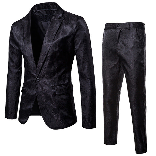 2Pcs Mens Blazer Suit Slim Fit Tuxedo Coat + Pants Trousers Formal Evening Wedding Groom 2019 nEW
