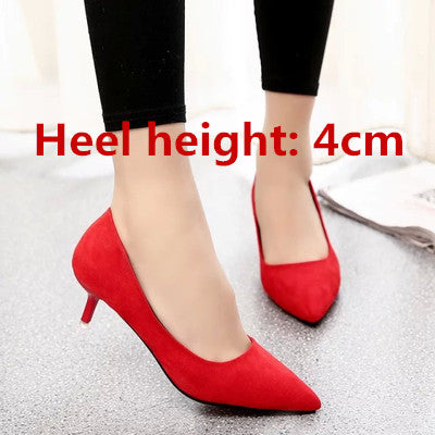 Cresfimix women fashion pointed toe comfortable slip on office high heel shoes lady cute casual high quality black shoes b3210